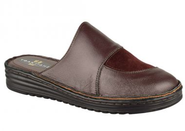 Παντόφλες γυναικείες | Δερμάτινες | Υφαντίδης | 111344 | Μπορντό - Υφαντίδης - 